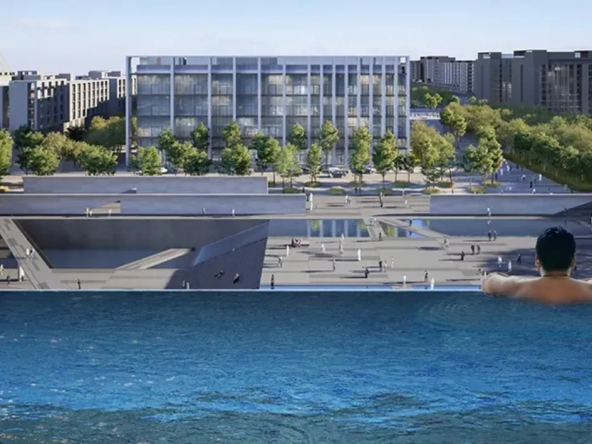 IL Teatro Residences 2 at Aljada, Sharjah by Aradaمساكن إل تياترو 2 في الجادة، الشارقة من أراداinfinity pool