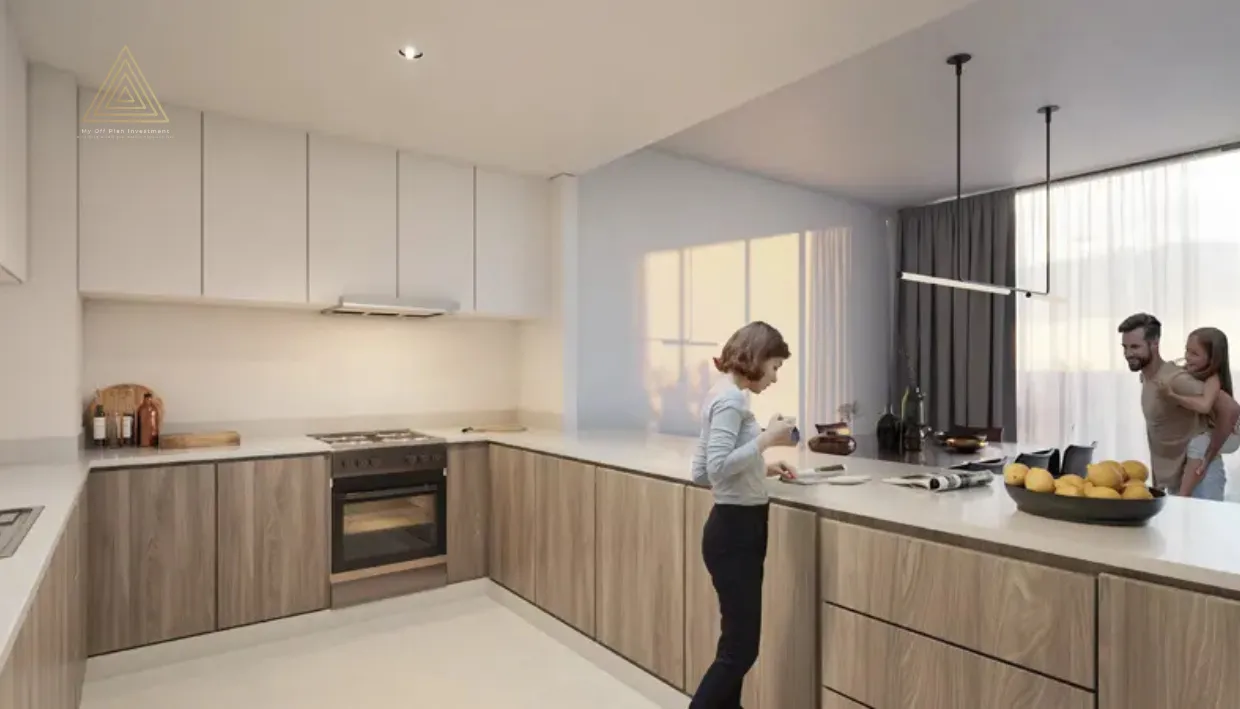 Nesba 2 at Aljada, Sharjah by Arada Developerنسبا 2 في الجادة، الشارقة من أراد للتطوير العقاريopen kitchen
