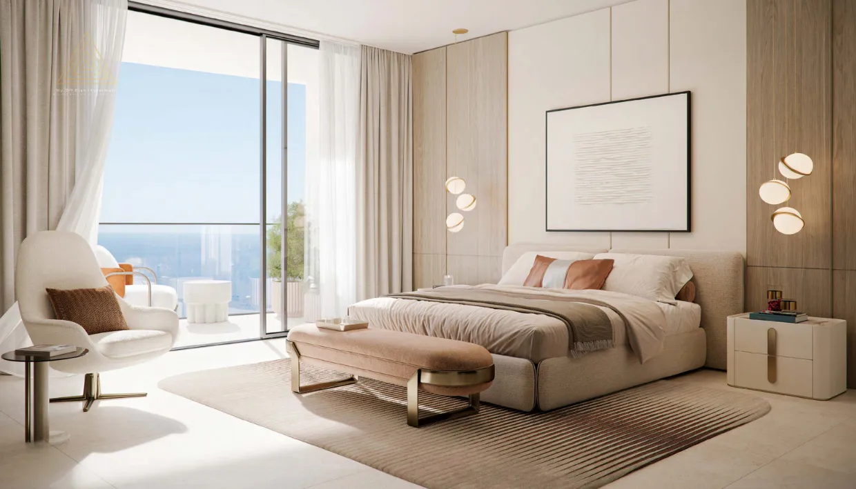 Orise by Beyond at Jumeirah Peninsula Bay - Omniyat Propertiesأوريس باي بيوند في خليج شبه جزيرة جميرا - أمنيات العقاريةbedroom
