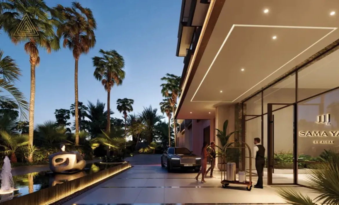 Sama Yas at Yas Park Island, Abu Dhabi by Aldar Propertiesسما ياس في جزيرة ياس بارك، أبوظبي من الدار العقاريةentrance