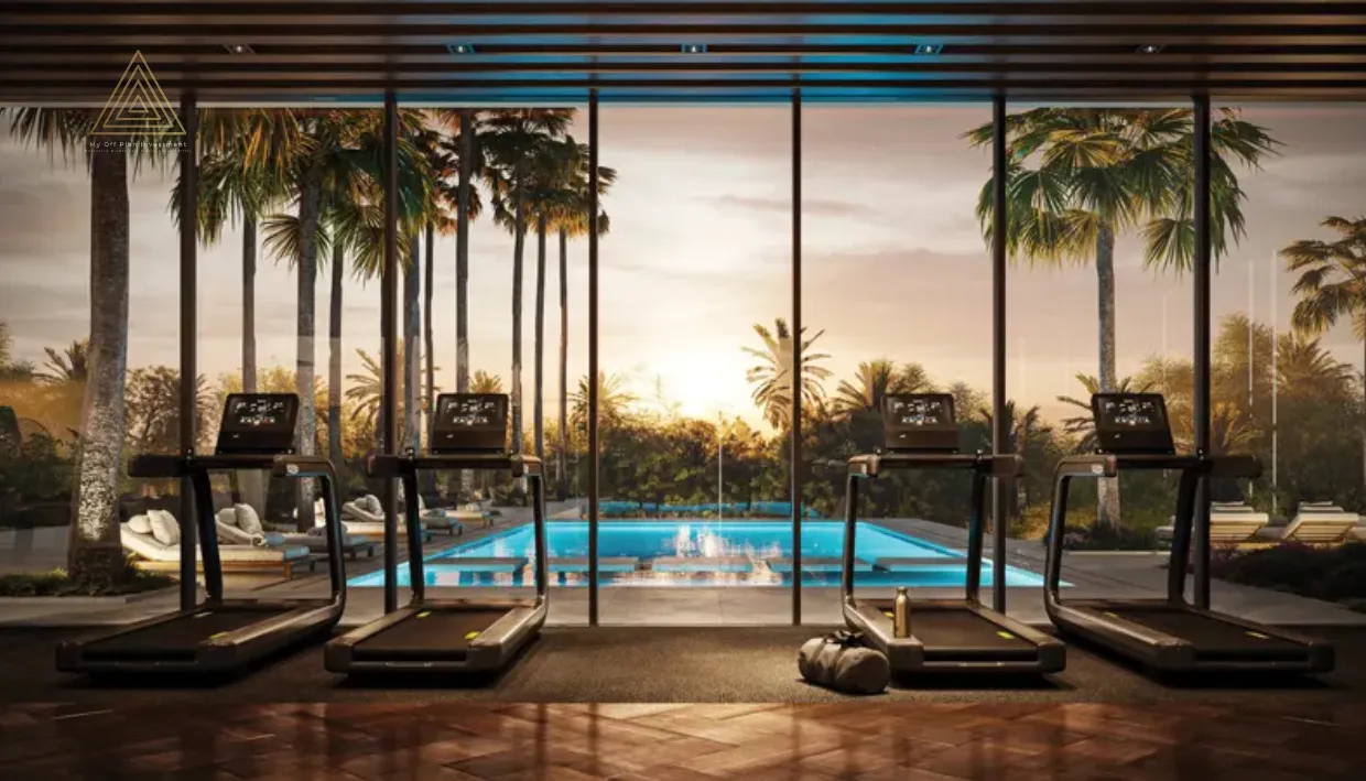 Sama Yas at Yas Park Island, Abu Dhabi by Aldar Propertiesسما ياس في جزيرة ياس بارك، أبوظبي من الدار العقاريةgym