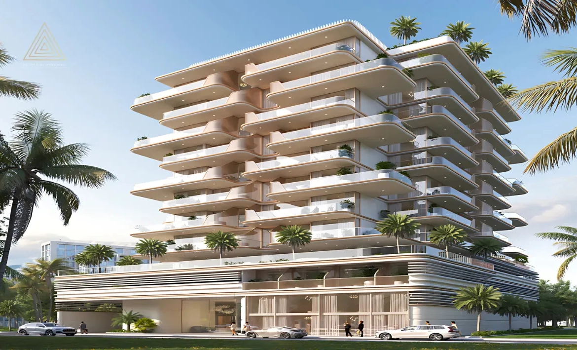 Sunset Bay at Dubai Islands by Imtiaz Developmentsسانسيت باي في جزر دبي من شركة امتياز للتطوير العقاري.building