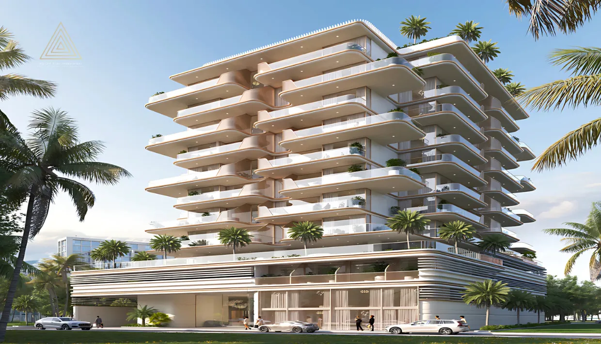 Sunset Bay at Dubai Islands by Imtiaz Developmentsسانسيت باي في جزر دبي من شركة امتياز للتطوير العقاري.building
