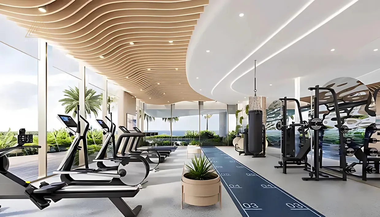 Sunset Bay at Dubai Islands by Imtiaz Developmentsسانسيت باي في جزر دبي من شركة امتياز للتطوير العقاري.gym