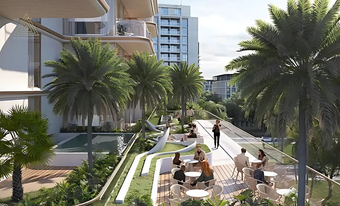 Sunset Bay at Dubai Islands by Imtiaz Developmentsسانسيت باي في جزر دبي من شركة امتياز للتطوير العقاري.seating