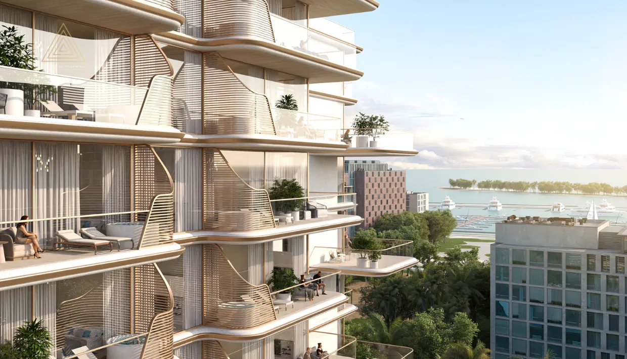 Sunset Bay at Dubai Islands by Imtiaz Developmentsسانسيت باي في جزر دبي من شركة امتياز للتطوير العقاري.terraces