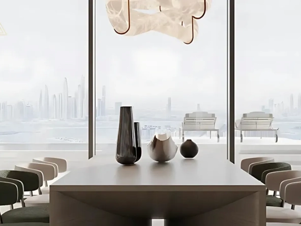 The Alba Residences Dorchester Collection at Palm Jumeirah by Omniyatمجموعة ألبا ريزيدنسز دورشيستر في نخلة جميرا من أمنياتdinning