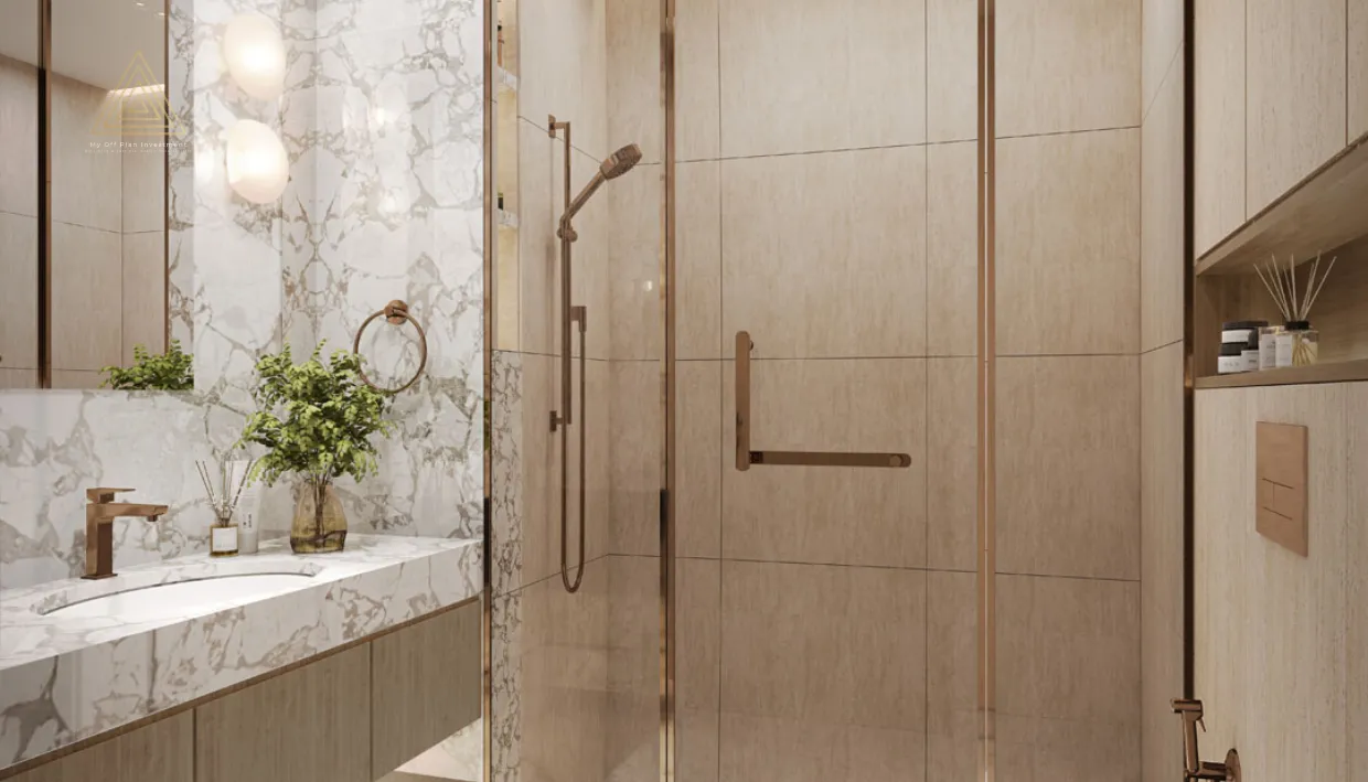Vega Residence at Dubai Sports City by Acube Developmentsفيجا ريزيدنس في مدينة دبي الرياضية من شركة أكيوب للتطوير العقاريbathroom