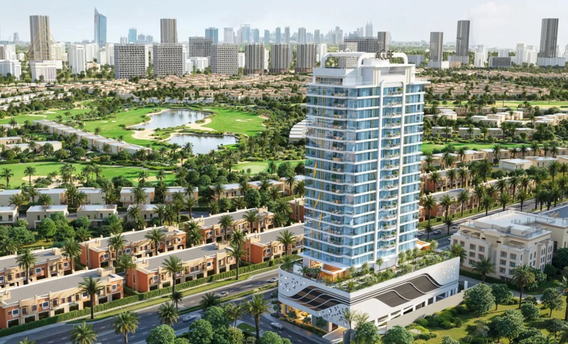 Vega Residence at Dubai Sports City by Acube Developmentsفيجا ريزيدنس في مدينة دبي الرياضية من شركة أكيوب للتطوير العقاريbuilding