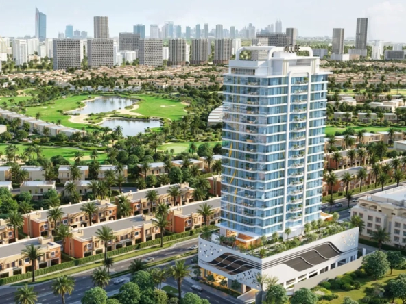 Vega Residence at Dubai Sports City by Acube Developmentsفيجا ريزيدنس في مدينة دبي الرياضية من شركة أكيوب للتطوير العقاريbuilding