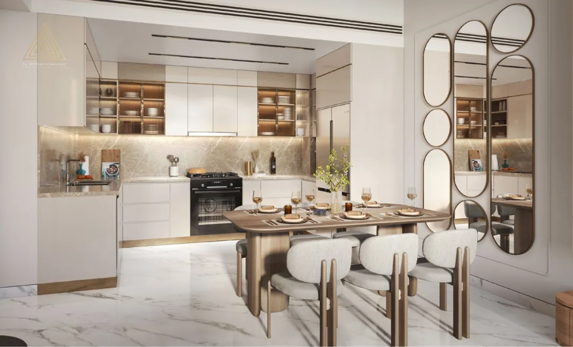 Vega Residence at Dubai Sports City by Acube Developmentsفيجا ريزيدنس في مدينة دبي الرياضية من شركة أكيوب للتطوير العقاريdinning
