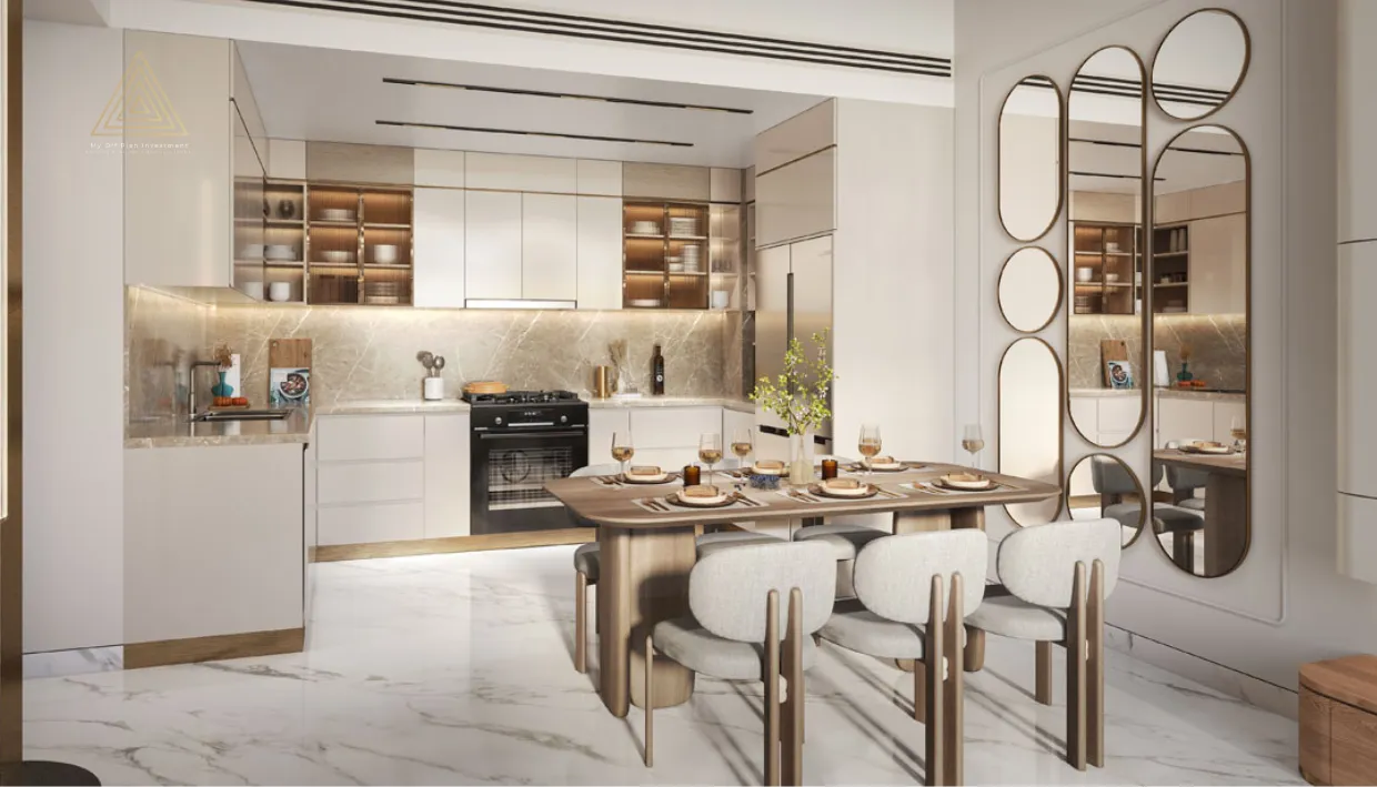 Vega Residence at Dubai Sports City by Acube Developmentsفيجا ريزيدنس في مدينة دبي الرياضية من شركة أكيوب للتطوير العقاريdinning