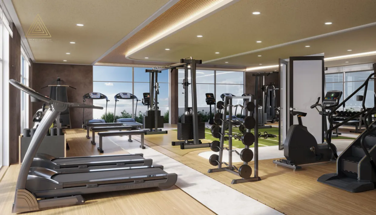 Vega Residence at Dubai Sports City by Acube Developmentsفيجا ريزيدنس في مدينة دبي الرياضية من شركة أكيوب للتطوير العقاريgym