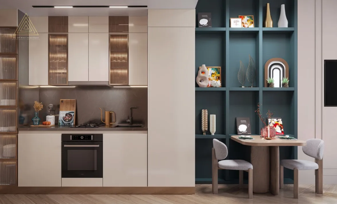 Vega Residence at Dubai Sports City by Acube Developmentsفيجا ريزيدنس في مدينة دبي الرياضية من شركة أكيوب للتطوير العقاريkitchen