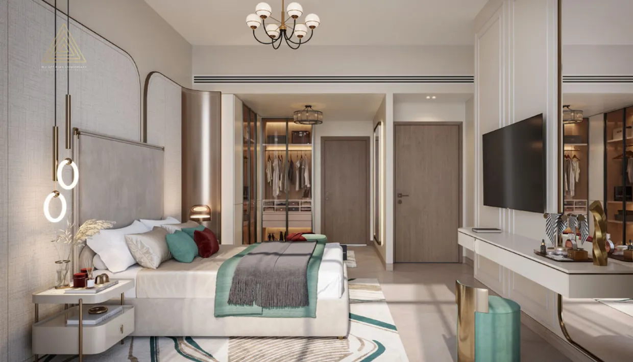 Vega Residence at Dubai Sports City by Acube Developmentsفيجا ريزيدنس في مدينة دبي الرياضية من شركة أكيوب للتطوير العقاريmaster bedroom