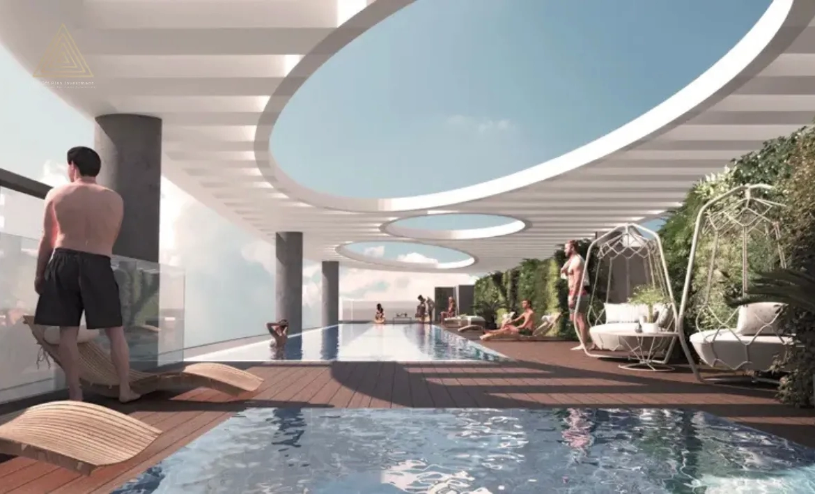 Westwood Grande at JVC by Imtiaz Developmentsويستوود غراندي في قرية جميرا الدائرية من شركة امتياز للتطوير العقاريswimming pool