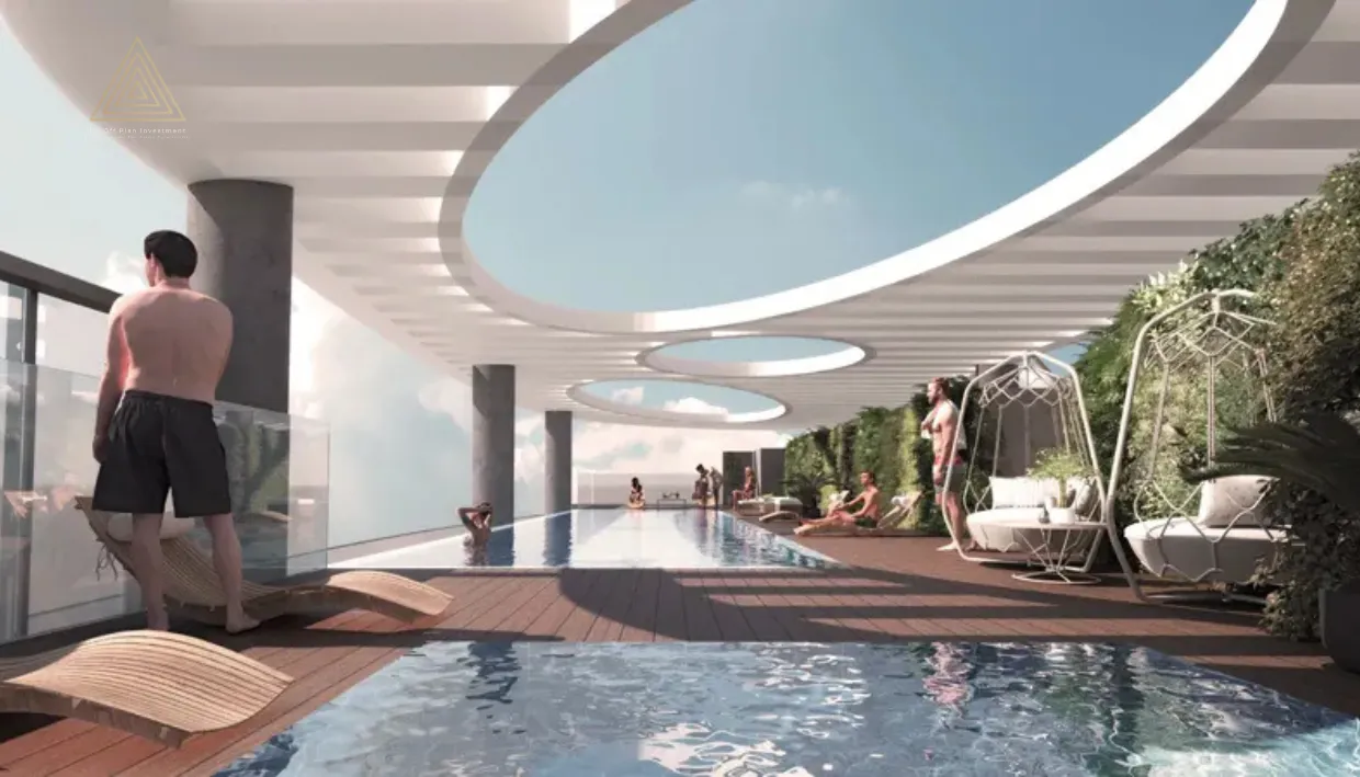 Westwood Grande at JVC by Imtiaz Developmentsويستوود غراندي في قرية جميرا الدائرية من شركة امتياز للتطوير العقاريswimming pool