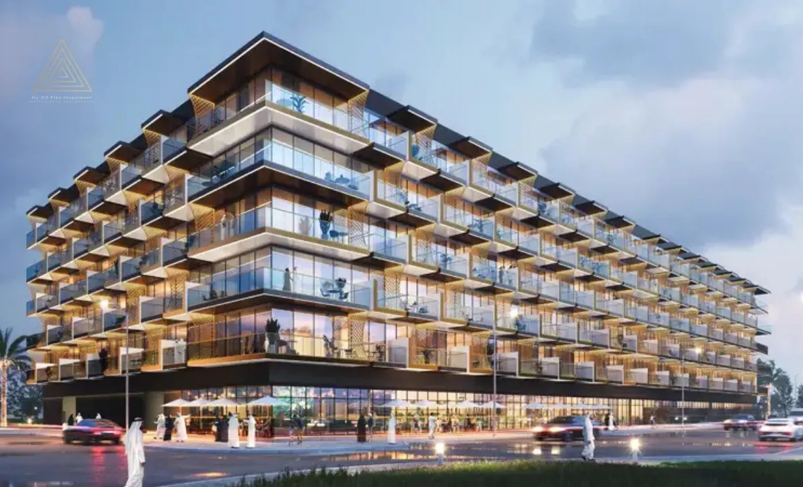 Binghatti Crescent at JVC, Dubai by Binghatti Developersبن غاطي كريسنت في قرية جميرا سيركل، دبي من شركة بن غاطي للتطوير العقاريbuilding