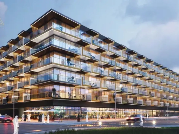 Binghatti Crescent at JVC, Dubai by Binghatti Developersبن غاطي كريسنت في قرية جميرا سيركل، دبي من شركة بن غاطي للتطوير العقاريbuilding