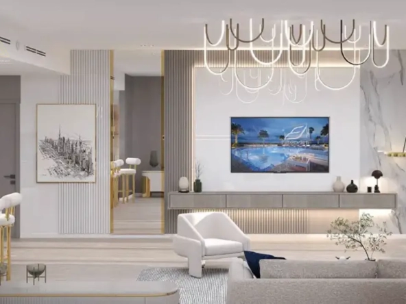 Binghatti Crescent at JVC, Dubai by Binghatti Developersبن غاطي كريسنت في قرية جميرا سيركل، دبي من شركة بن غاطي للتطوير العقاريliving area