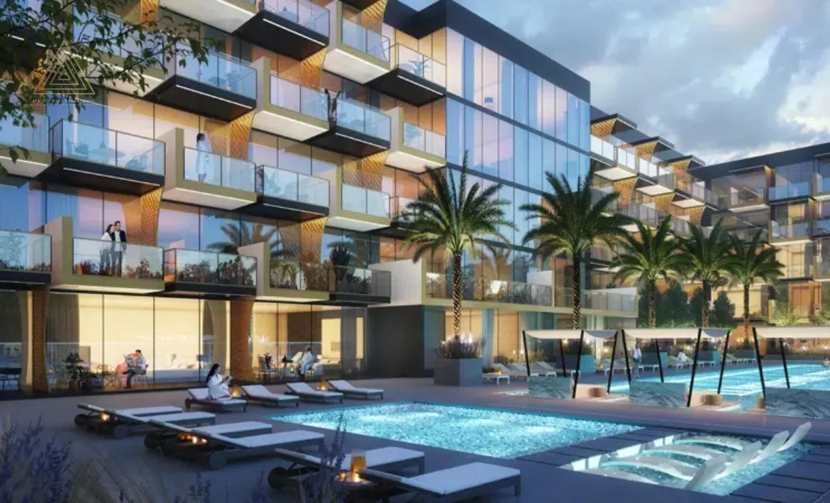 Binghatti Crescent at JVC, Dubai by Binghatti Developersبن غاطي كريسنت في قرية جميرا سيركل، دبي من شركة بن غاطي للتطوير العقاريswimming pool
