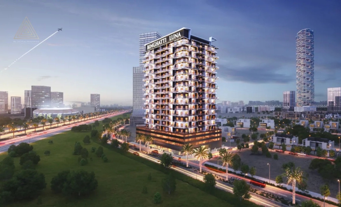 Binghatti Luna at Jumeirah Village Circle (JVC) by Binghatti Developersبن غاطي لونا في قرية جميرا سيركل (JVC) من بن غاطي للتطوير العقاريview