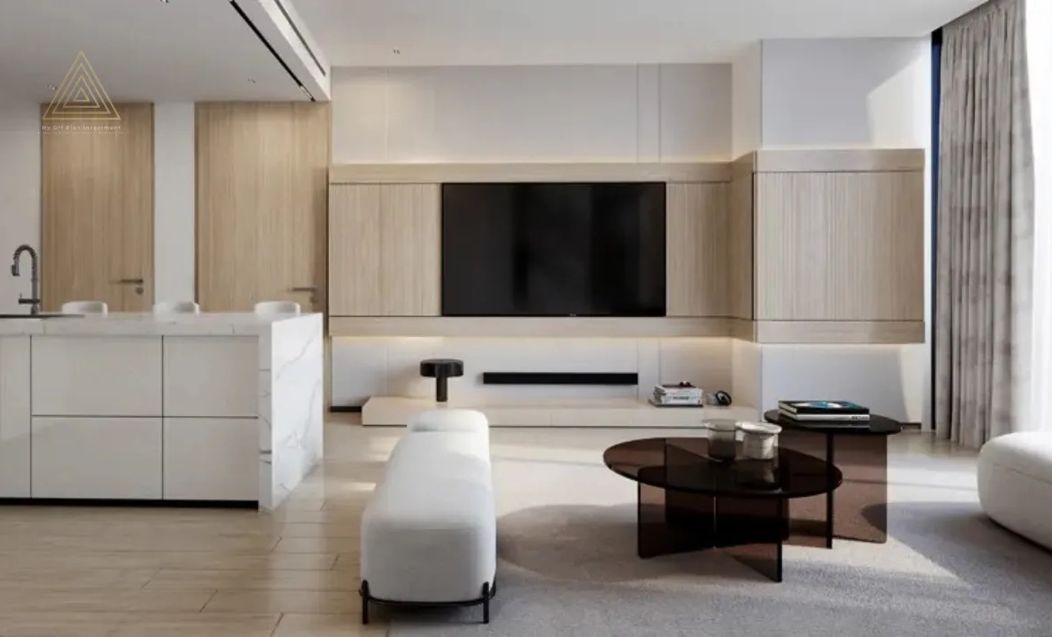 Binghatti phantom at JVC by Binghatti Developersبن غاطي فانتوم في قرية جميرا الدائرية من شركة بن غاطي للتطوير العقاريliving area