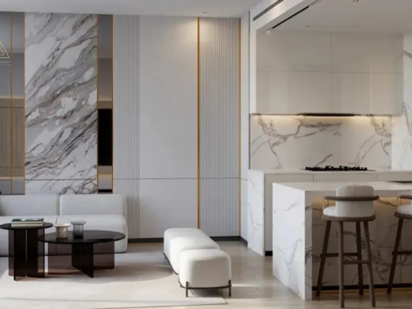 Binghatti phantom at JVC by Binghatti Developersبن غاطي فانتوم في قرية جميرا الدائرية من شركة بن غاطي للتطوير العقاريliving&dinning