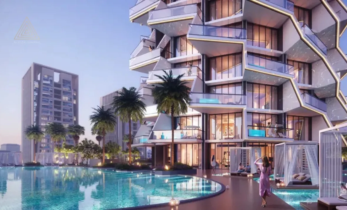 Binghatti phantom at JVC by Binghatti Developersبن غاطي فانتوم في قرية جميرا الدائرية من شركة بن غاطي للتطوير العقاريswimming pool