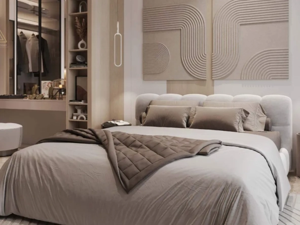 Coventry Gardens at DLRC by GFS Developersحدائق كوفنتري في مجمع دبي لاند السكني من تصميم شركة جي إف إس ديفلوبرزbedroom