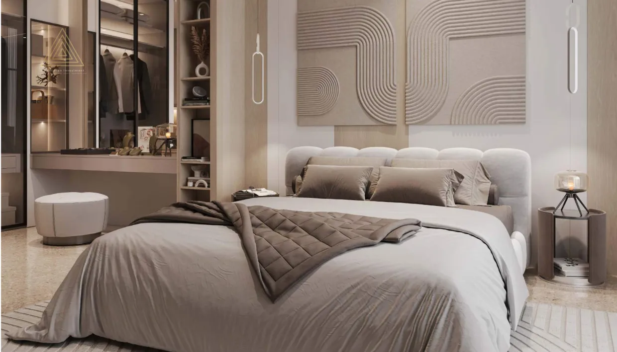 Coventry Gardens at DLRC by GFS Developersحدائق كوفنتري في مجمع دبي لاند السكني من تصميم شركة جي إف إس ديفلوبرزbedroom