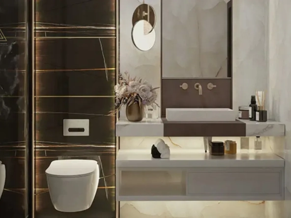 Elitz 2 at Jumeirah Village Circle by Danube Propertiesإليتز 2 في قرية جميرا سيركل من دانوب العقاريةbathroom