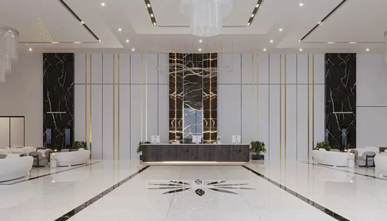 Elitz 2 at Jumeirah Village Circle by Danube Propertiesإليتز 2 في قرية جميرا سيركل من دانوب العقاريةlobby
