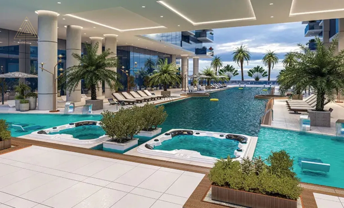 Elitz 2 at Jumeirah Village Circle by Danube Propertiesإليتز 2 في قرية جميرا سيركل من دانوب العقاريةswimming pool