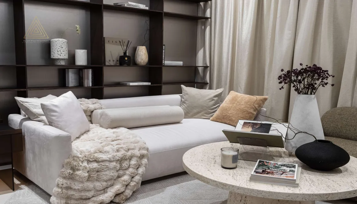 Evergr1n House 2 at Jumeirah Garden City by Object 1 Developmentإيفرجرين هاوس 2 في جميرا جاردن سيتي من كائن 1 للتطويرliving area