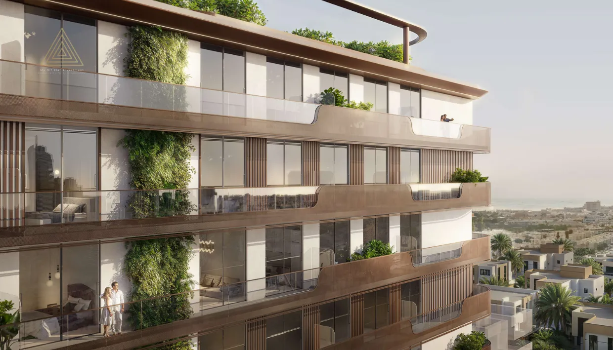 Evergr1n House 2 at Jumeirah Garden City by Object 1 Developmentإيفرجرين هاوس 2 في جميرا جاردن سيتي من كائن 1 للتطويرterrace