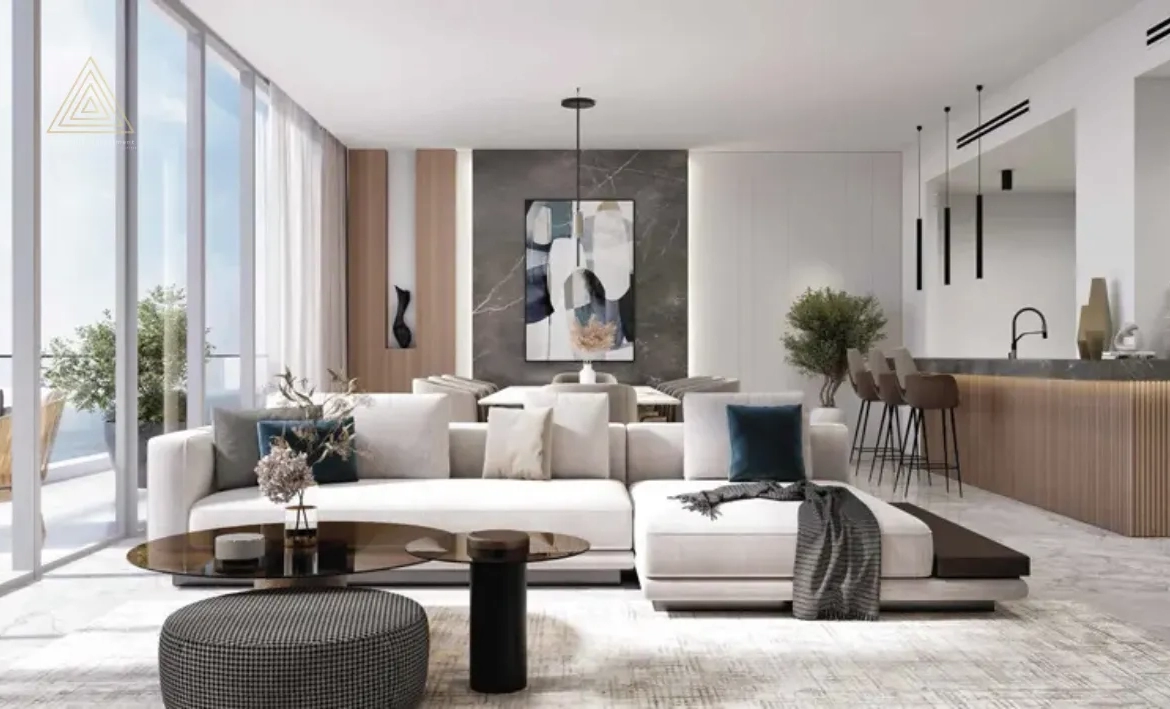 Hatimi Residences by Fakhruddin at Dubai Islandsهاتيمي ريزيدنسز من فخر الدين في جزر دبيliving area