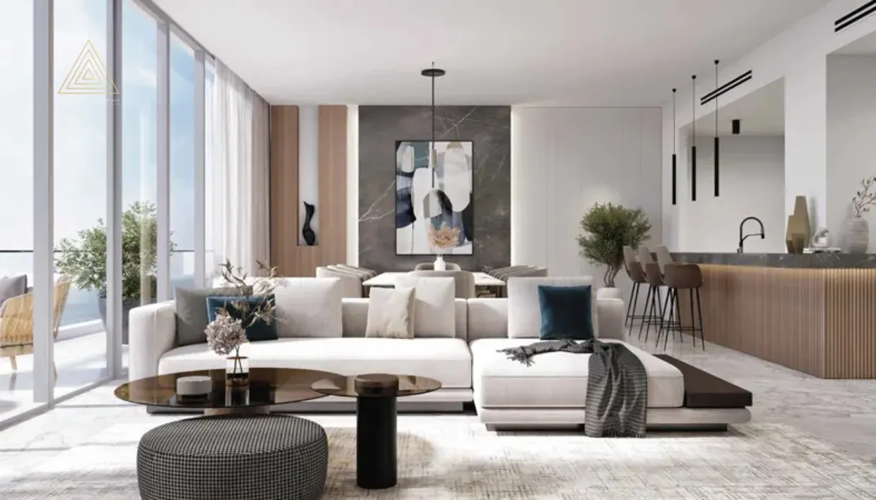 Hatimi Residences by Fakhruddin at Dubai Islandsهاتيمي ريزيدنسز من فخر الدين في جزر دبيliving area