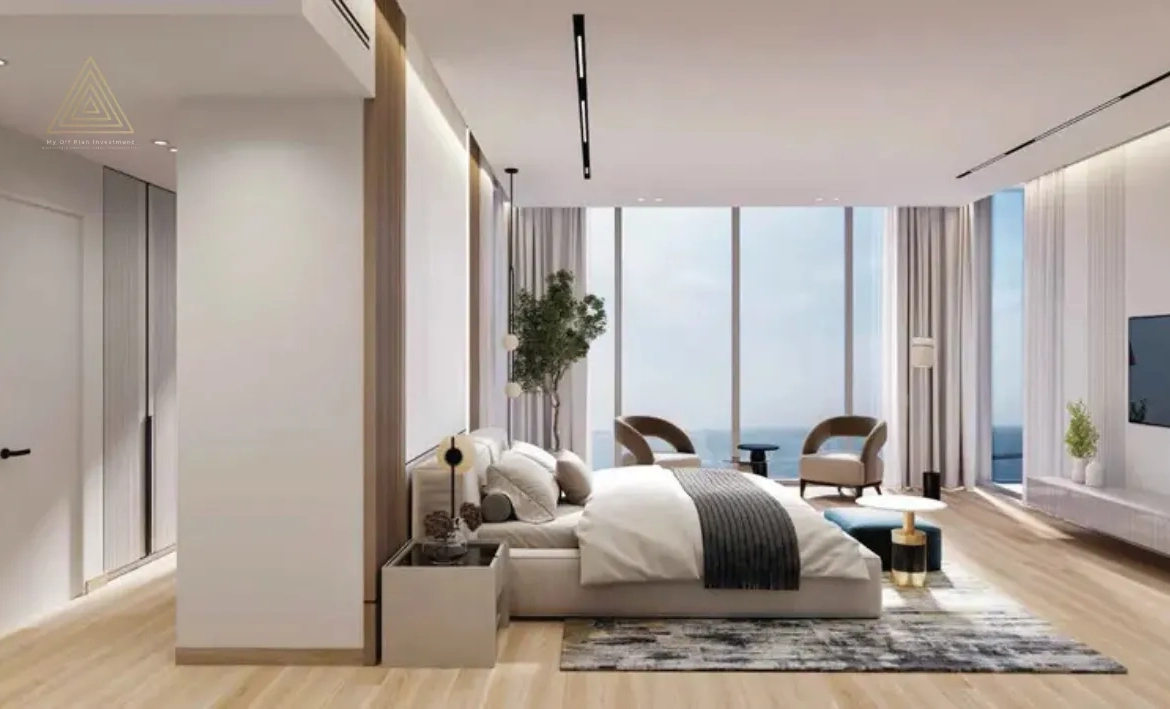 Hatimi Residences by Fakhruddin at Dubai Islandsهاتيمي ريزيدنسز من فخر الدين في جزر دبيmaster bedroom