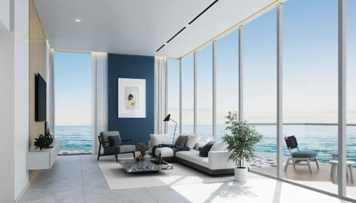 Hatimi Residences by Fakhruddin at Dubai Islandsهاتيمي ريزيدنسز من فخر الدين في جزر دبيtv lounge