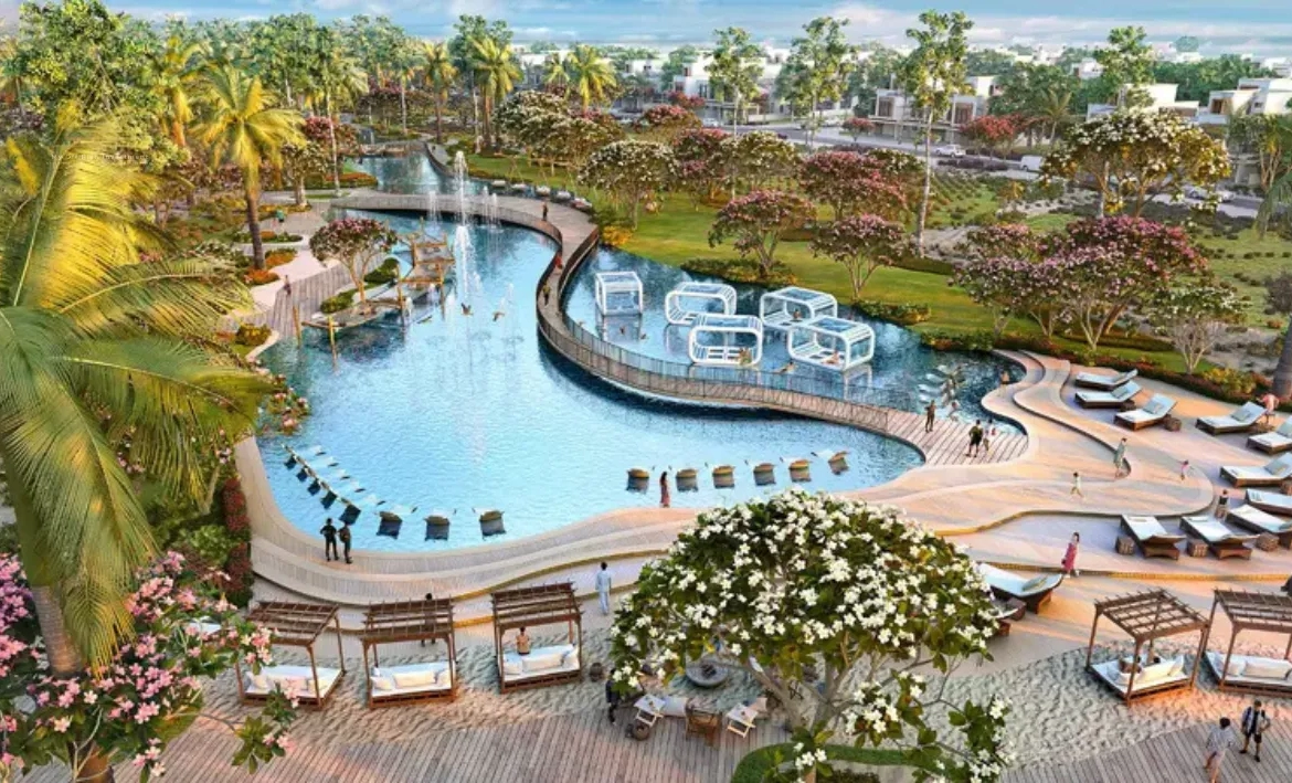 Mykonos at Damac Lagoons, Dubai by Damac Propertiesميكونوس في داماك لاجونز، دبي من داماك العقاريةswimming pool