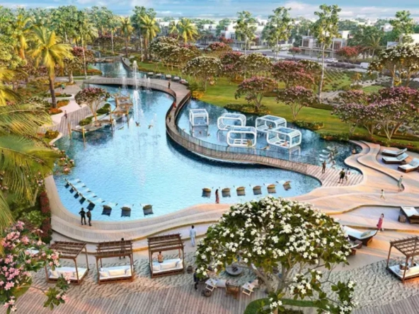Mykonos at Damac Lagoons, Dubai by Damac Propertiesميكونوس في داماك لاجونز، دبي من داماك العقاريةswimming pool