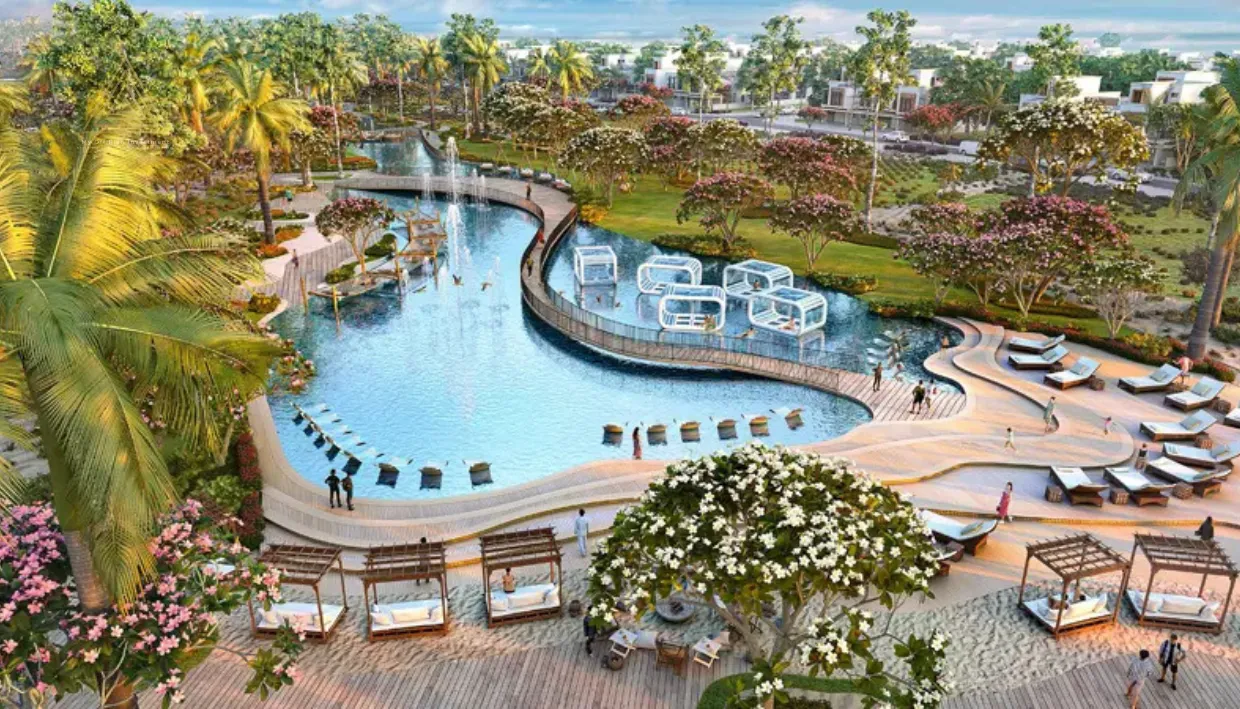 Mykonos at Damac Lagoons, Dubai by Damac Propertiesميكونوس في داماك لاجونز، دبي من داماك العقاريةswimming pool