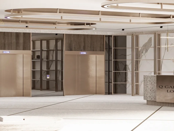 Q Gardens Lofts 2 at JVC, Dubai by AYS Developerكيو جاردنز لوفتس 2 في قرية جميرا الدائرية، دبي من أيس المطورlobby