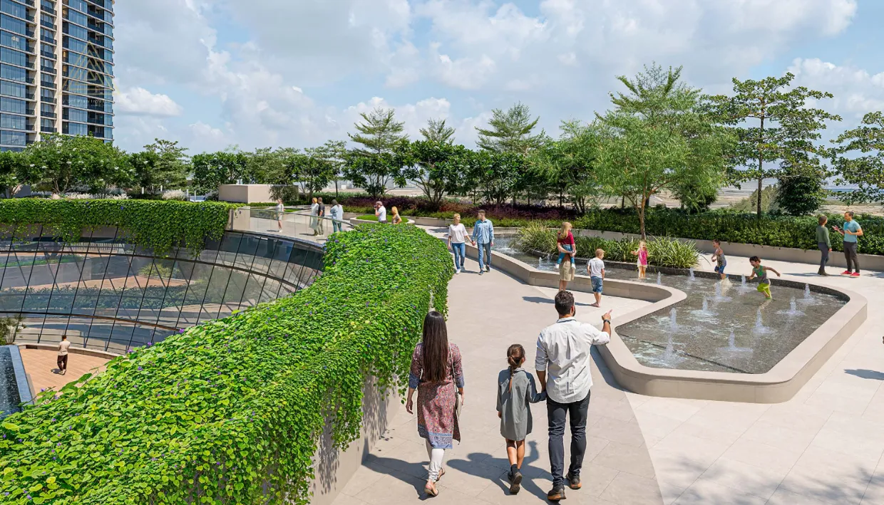 Sobha Solis at Motor City by Sobha Realtyسوبها سوليس في موتور سيتي من شركة سوبها العقاريةlawn