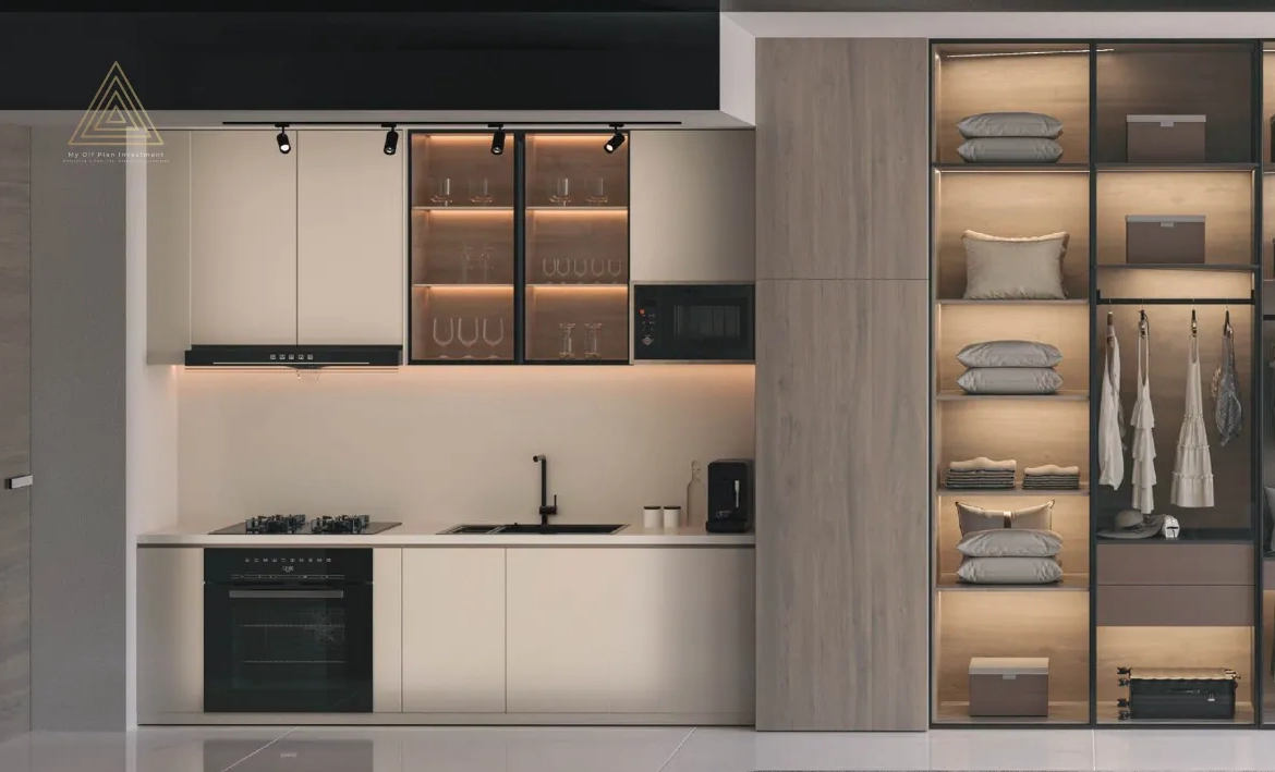 The Boulevard by Prestige One at Dubailand Residence Complexالبوليفارد من برستيج وان في مجمع دبي لاند السكنيkitchen