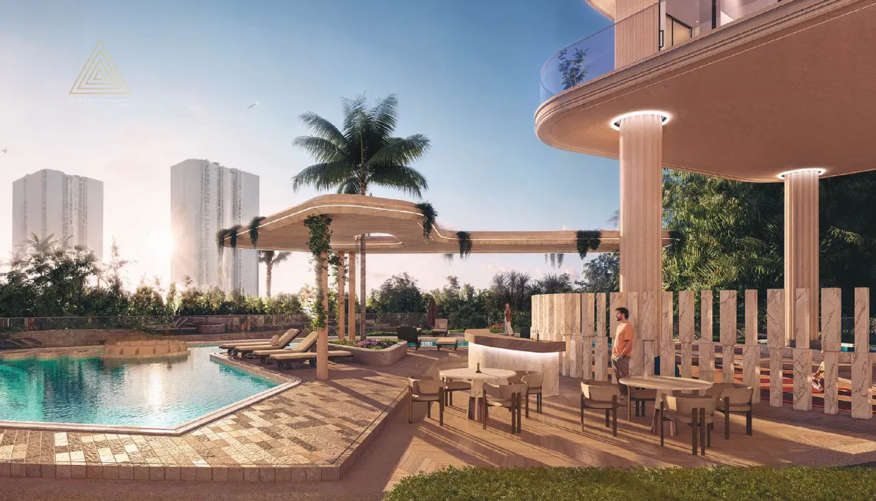 The Boulevard by Prestige One at Dubailand Residence Complexالبوليفارد من برستيج وان في مجمع دبي لاند السكنيoutdoor seating