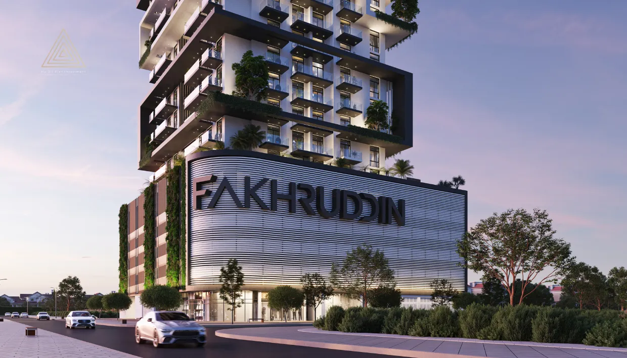 Treppan Tower at JVT, Dubai by Fakhruddin Propertiesبرج تريبان في قرية جميرا الدائرية، دبي من تصميم فخر الدين العقاريةentrance