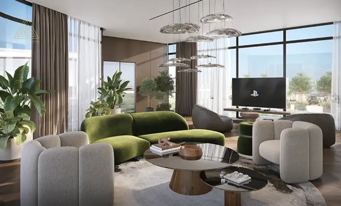 Verano by Prescott at Studio City, Dubailandفيرانو من تصميم بريسكوت في ستوديو سيتي، دبي لاندliving area