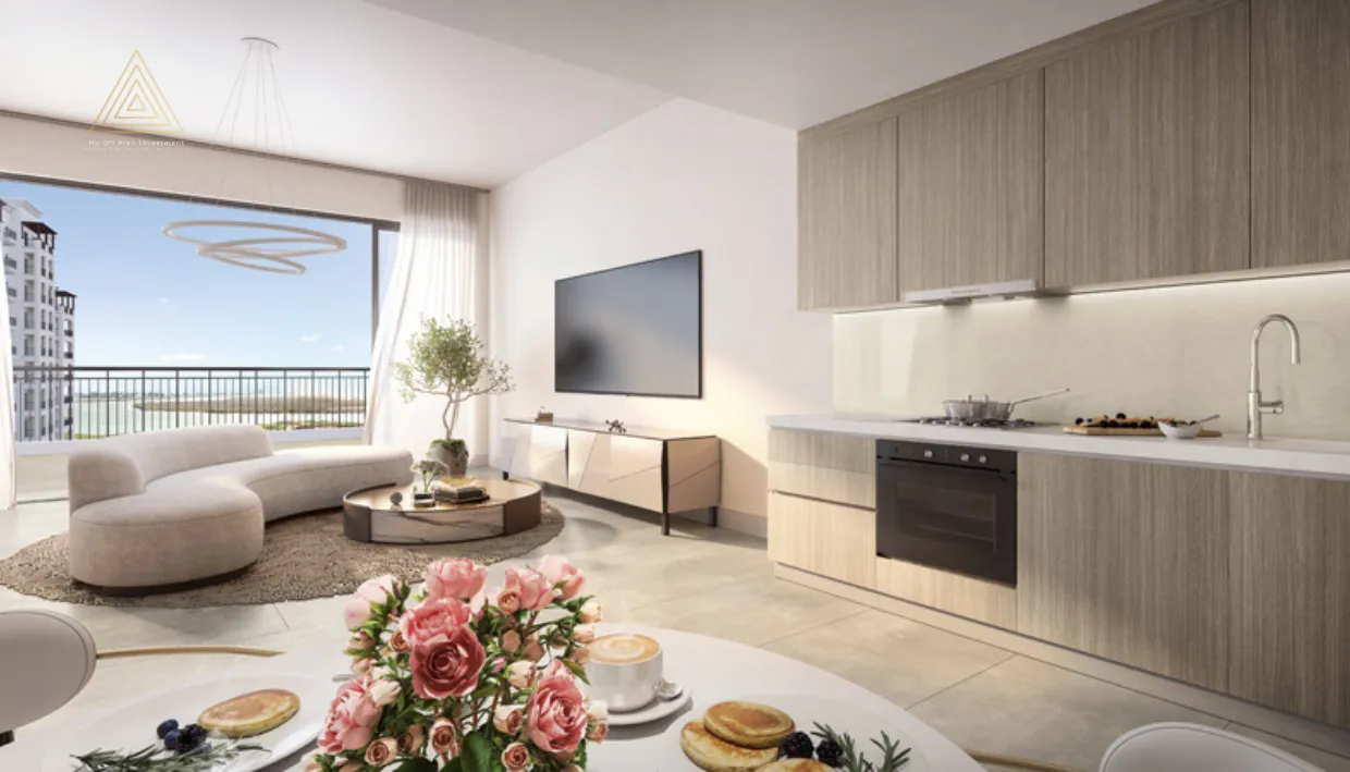 Yas Golf Collection Residences at Yas Island by Aldar Propertiesياس جولف كوليكشن ريزيدنسز في جزيرة ياس من الدار العقاريةliving area